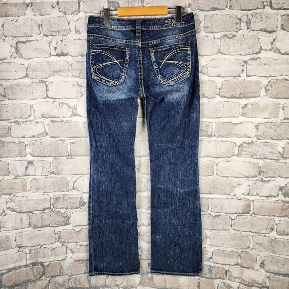 Silver Jeans Natsuki Midrise Bootcut Dark Wash Fade Size 29 - Picture 11 of 16